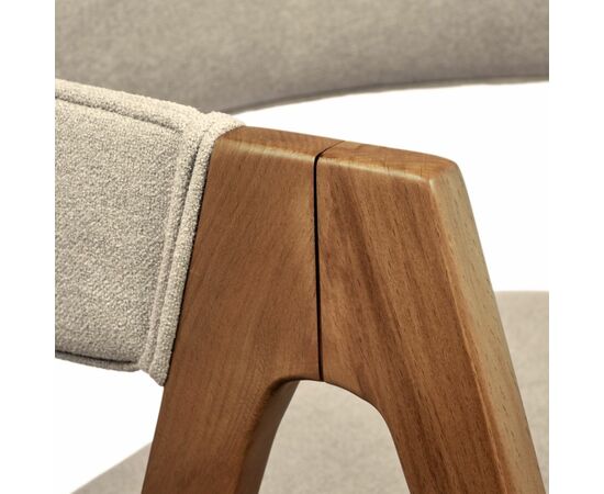 Стул Alan латте букле с ножками цвета орех, изображение 6 | Интернет магазин мебели и декора LifeDekor