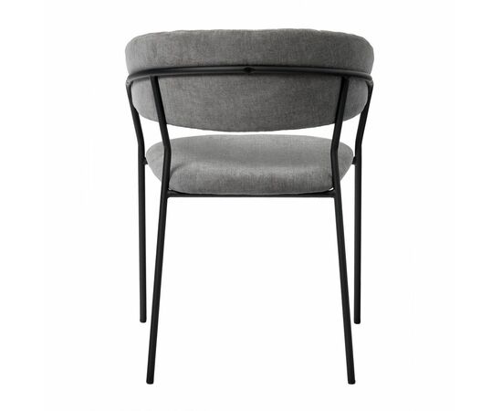 Комплект из 4-х стульев Turin серый вельвет с чёрными ножками, изображение 5 | Интернет магазин мебели и декора LifeDekor