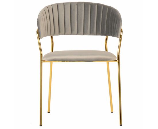 Комплект из 2-х стульев Turin латте, золотые ножки, изображение 3 | Интернет магазин мебели и декора LifeDekor