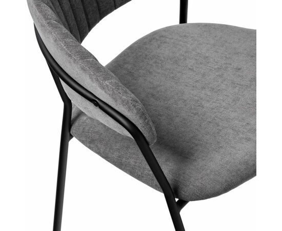 Комплект из 4-х стульев Turin серый вельвет с чёрными ножками, изображение 7 | Интернет магазин мебели и декора LifeDekor