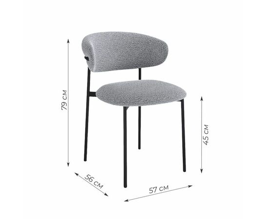 Дизайнерский стул Palermo букле латте, изображение 7 | Интернет магазин мебели и декора LifeDekor