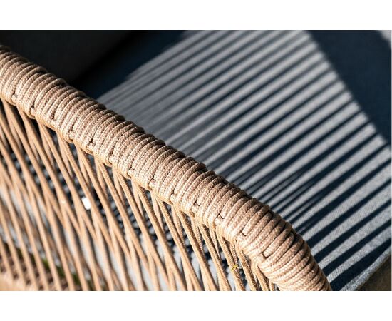 "Канны" лаунж-зона 5-местная плетеная из роупа (веревки), роуп коричневый, изображение 11 | Интернет магазин мебели и декора LifeDekor