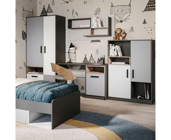 Комод «Квадро» 90, Антрацит/Дуб эндгрейн/Шиншилла/Белый, изображение 5 | Интернет магазин мебели и декора LifeDekor