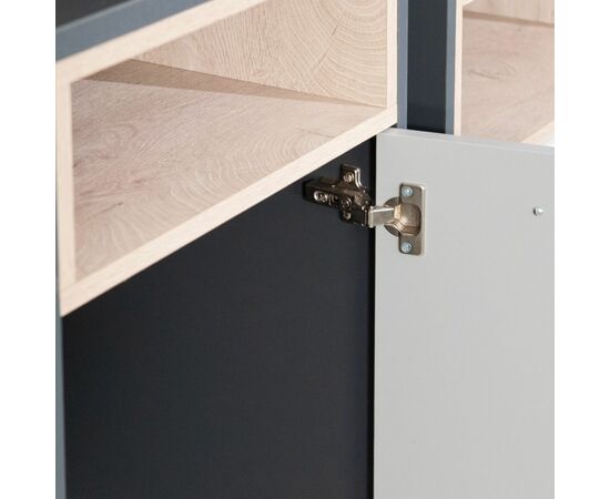 Комод «Квадро» 100 высокий Антрацит/Дуб эндгрейн/Шиншилла/Белый, изображение 14 | Интернет магазин мебели и декора LifeDekor