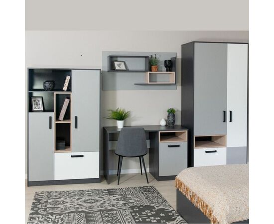 Полка «Квадро» 90 Антрацит/Шиншилла, изображение 7 | Интернет магазин мебели и декора LifeDekor