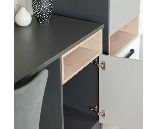 Комод «Квадро» 90, Антрацит/Дуб эндгрейн/Шиншилла/Белый, изображение 13 | Интернет магазин мебели и декора LifeDekor