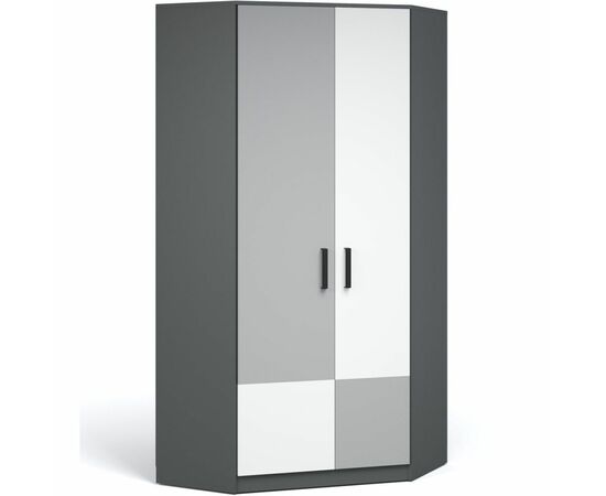 Шкаф «Квадро», Антрацит/Шиншилла/Белый, изображение 2 | Интернет магазин мебели и декора LifeDekor