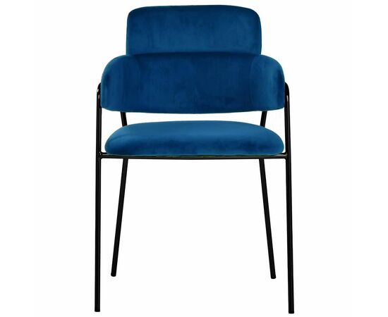 Стул Napoli синий с черными ножками, изображение 2 | Интернет магазин мебели и декора LifeDekor