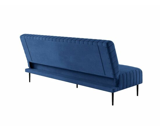 Baccara диван-кровать трехместный прямой без подлокотников, бархат синий 29, изображение 5 | Интернет магазин мебели и декора LifeDekor