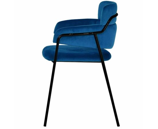 Стул Napoli синий с черными ножками, изображение 3 | Интернет магазин мебели и декора LifeDekor