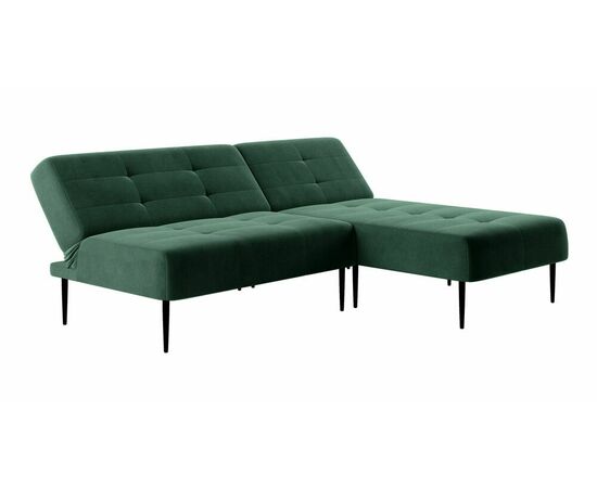 Monaco диван-кровать с шезлонгом, без подлокотников, бархат зеленый 19, изображение 4 | Интернет магазин мебели и декора LifeDekor