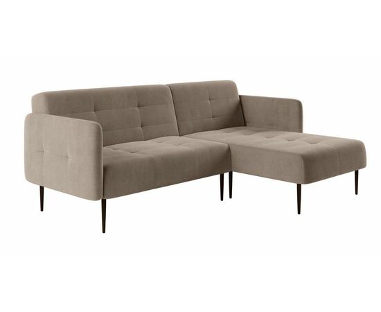 Monaco диван-кровать с шезлонгом, с подлокотниками, бархат пепельно-бежевый 25 | Интернет магазин мебели и декора LifeDekor