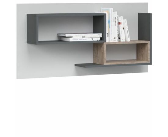 Полка «Квадро» 120, Антрацит/Дуб эндгрейн/Шиншилла | Интернет магазин мебели и декора LifeDekor