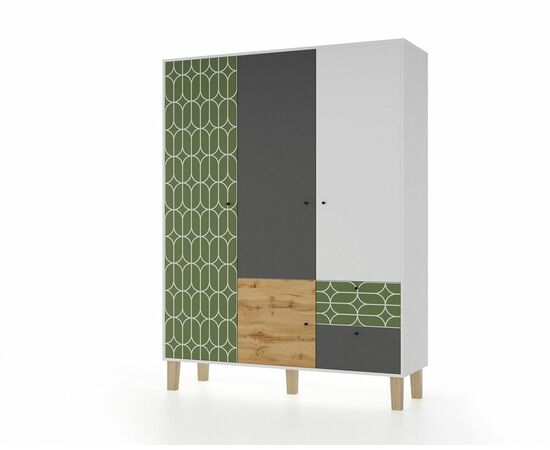 Шкаф STORY Овалы 149, Белый шёлк | Интернет магазин мебели и декора LifeDekor