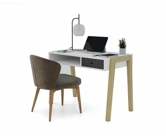 Стол письменный STORY, Белый шёлк, изображение 3 | Интернет магазин мебели и декора LifeDekor