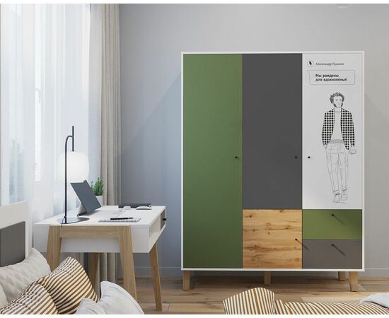 Шкаф STORY Пушкин 149, белый шёлк, изображение 4 | Интернет магазин мебели и декора LifeDekor