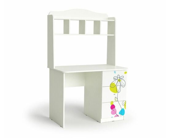 Стол письменный "Цветы", Белый шёлк | Интернет магазин мебели и декора LifeDekor