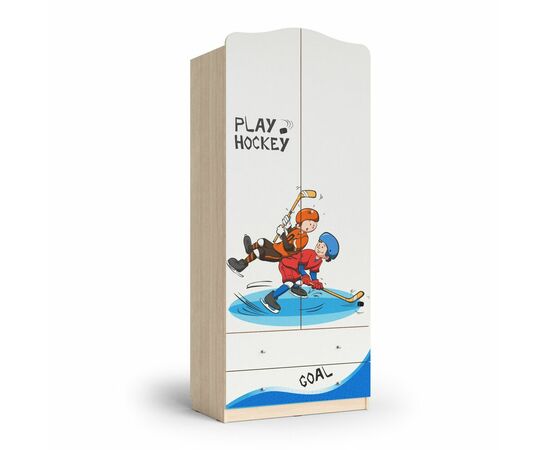 Шкаф "Хоккей", Шимо светлый/Белый шёлк | Интернет магазин мебели и декора LifeDekor