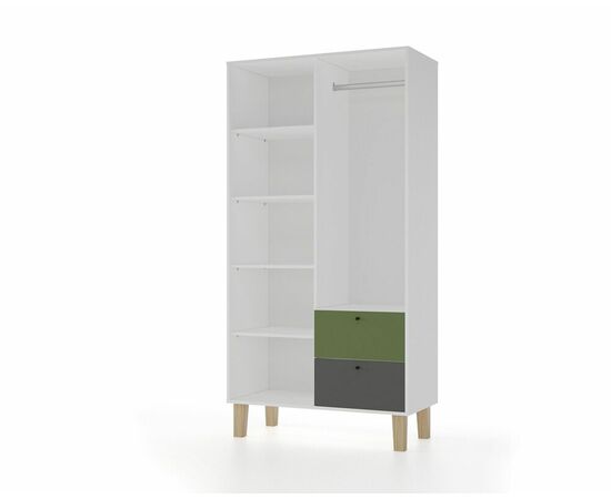 Шкаф STORY Пушкин 100, белый шёлк, изображение 3 | Интернет магазин мебели и декора LifeDekor