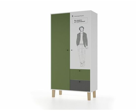 Шкаф STORY Пушкин 100, белый шёлк | Интернет магазин мебели и декора LifeDekor