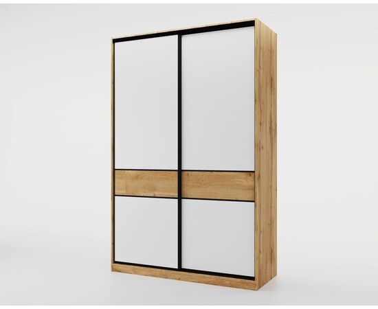 Шкаф-купе SLIM,125*60, Дуб вотан, Белый шёлк | Интернет магазин мебели и декора LifeDekor