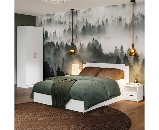 Шкаф «Чикаго» 2д, белый, изображение 4 | Интернет магазин мебели и декора LifeDekor