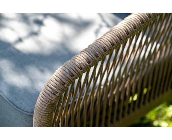 "Канны" лаунж-зона 4-местная из роупа со столом "Верона" (серый гранит), каркас алюминиевый коричневый, роуп коричневый, изображение 11 | Интернет магазин мебели и декора LifeDekor