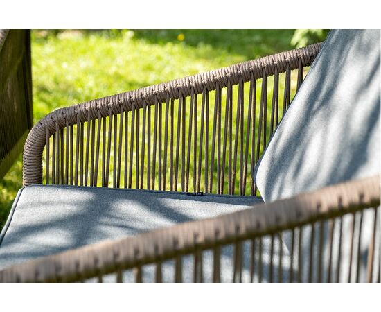 "Канны" лаунж-зона 4-местная из роупа со столом "Верона" (серый гранит), каркас алюминиевый коричневый, роуп коричневый, изображение 12 | Интернет магазин мебели и декора LifeDekor