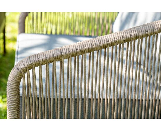 "Канны" лаунж-зона 4-местная из роупа со столом "Верона" (серый гранит), каркас алюминиевый коричневый, роуп коричневый, изображение 13 | Интернет магазин мебели и декора LifeDekor