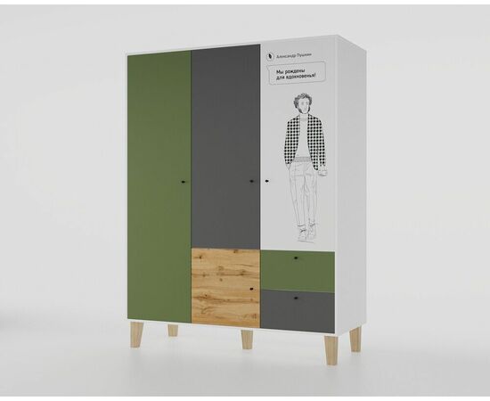 Шкаф STORY Пушкин 149, белый шёлк | Интернет магазин мебели и декора LifeDekor