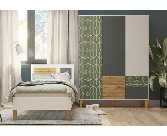 Шкаф STORY Овалы 149, Белый шёлк, изображение 4 | Интернет магазин мебели и декора LifeDekor