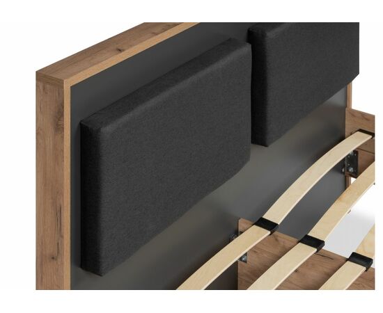 Кровать Тхан 180х200 дуб крафт золотой / антрацит, изображение 6 | Интернет магазин мебели и декора LifeDekor