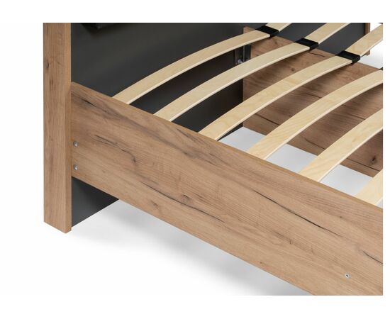 Кровать Тхан 180х200 дуб крафт золотой / антрацит, изображение 10 | Интернет магазин мебели и декора LifeDekor