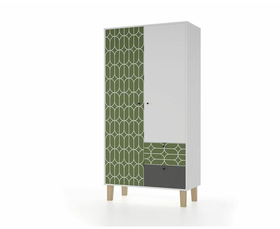 Шкаф STORY Овалы 100, Белый шёлк | Интернет магазин мебели и декора LifeDekor