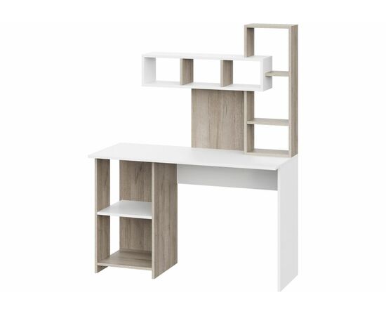 Компьютерный стол Эфес дуб крафт серый / белый | Интернет магазин мебели и декора LifeDekor