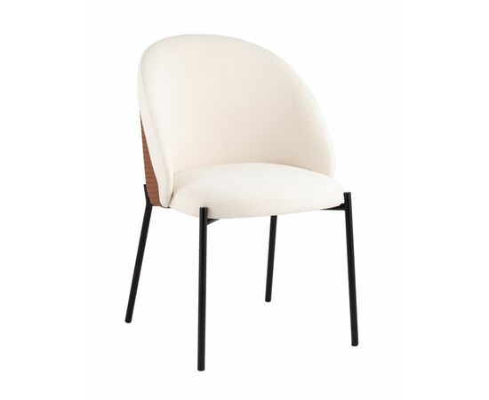 Стул обеденный Adelinde бежевый с коричневой экокожей | Интернет магазин мебели и декора LifeDekor