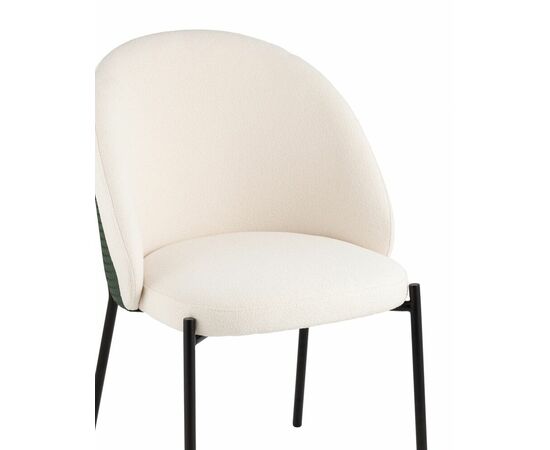 Стул обеденный Adelinde бежевый с зеленой экокожей, изображение 46 | Интернет магазин мебели и декора LifeDekor