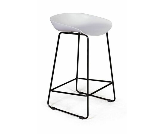 Стул полубарный Leo пластик белый, изображение 5 | Интернет магазин мебели и декора LifeDekor