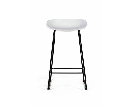 Стул полубарный Leo пластик белый, изображение 8 | Интернет магазин мебели и декора LifeDekor