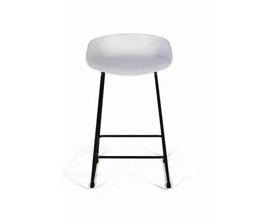 Стул полубарный Leo пластик белый, изображение 2 | Интернет магазин мебели и декора LifeDekor