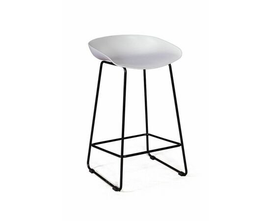 Стул полубарный Leo пластик белый, изображение 3 | Интернет магазин мебели и декора LifeDekor