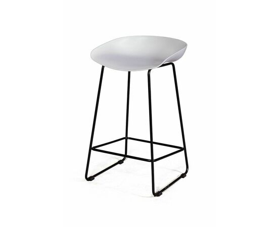 Стул полубарный Leo пластик белый | Интернет магазин мебели и декора LifeDekor