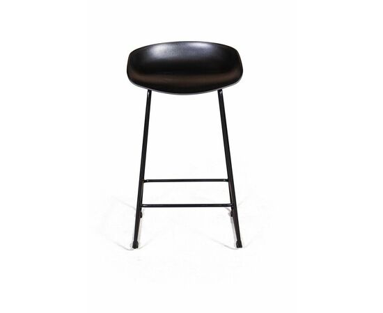 Стул полубарный Leo пластик черный, изображение 2 | Интернет магазин мебели и декора LifeDekor