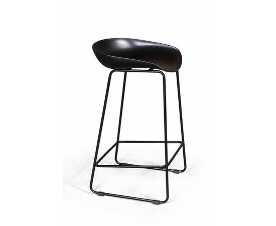 Стул полубарный Leo пластик черный, изображение 4 | Интернет магазин мебели и декора LifeDekor