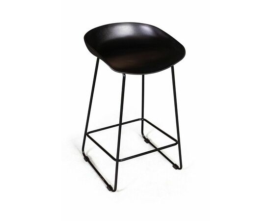 Стул полубарный Leo пластик черный, изображение 6 | Интернет магазин мебели и декора LifeDekor