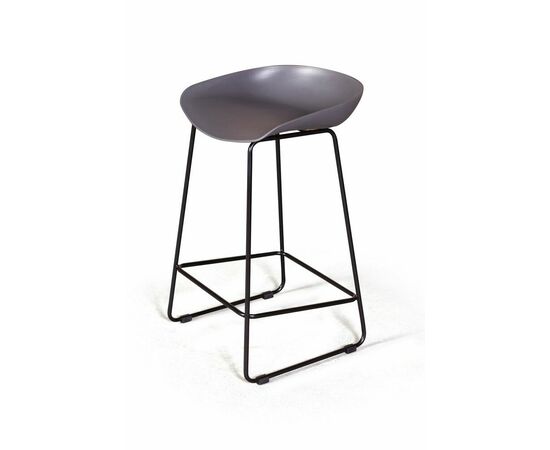 Стул полубарный Leo пластик серый, изображение 11 | Интернет магазин мебели и декора LifeDekor