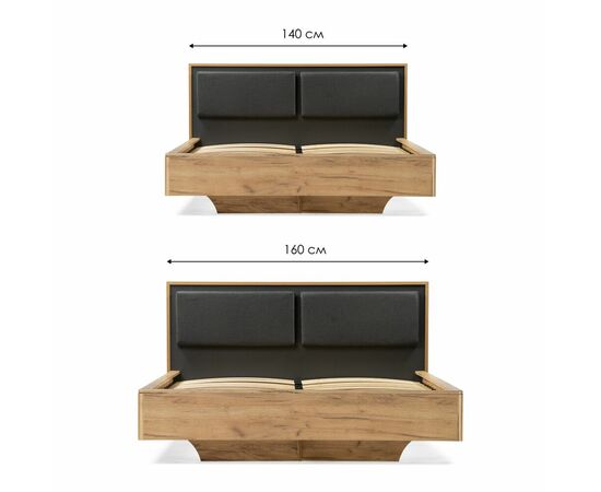 Кровать Клауд 160х200 парящая дуб крафт золотой / антрацит, изображение 15 | Интернет магазин мебели и декора LifeDekor