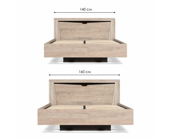 Кровать Магантия 140х200 сПМ парящая дуб баррик, изображение 18 | Интернет магазин мебели и декора LifeDekor