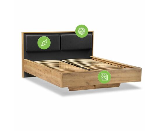 Кровать Клауд 140х200 парящая дуб крафт золотой / антрацит, изображение 14 | Интернет магазин мебели и декора LifeDekor