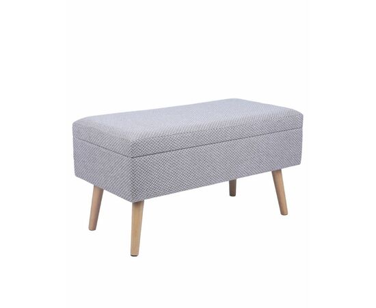 Банкетка Сторми с ящиком серо-бежевый | Интернет магазин мебели и декора LifeDekor